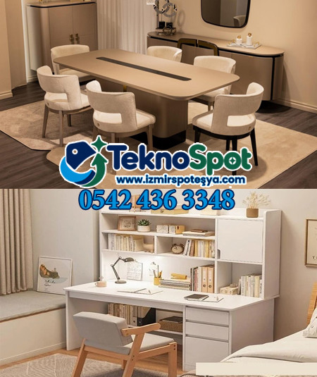 İzmir Spotcu İkinci El Çalışma Yemek Masası Alan Yerler